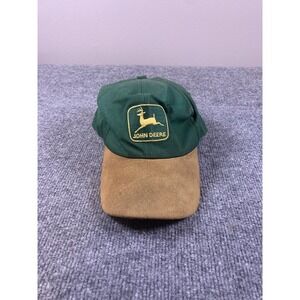 RARE | Vintage John Deere Leather Green Brown Baseball Hat